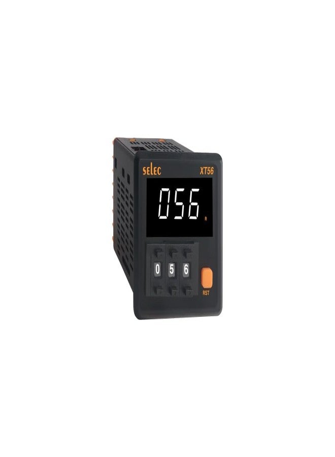 Selec Thumbwheel Timer with On delay/Interval Function, 48x48 mm SELEC XT56A (White Display & Short Depth)(Same as XT56-N) - Image 1